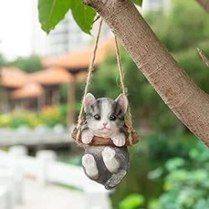 Estatuas colgantes de gato de