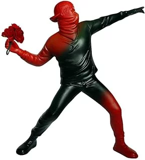 spraccueil Figura artística Bomb Girl Bomb Hugger Estatuas coleccionables Lanzador de flores, Esculturas de flores de la Vida Adornos para sala de estar, decoración moderna de escultura de escritorio