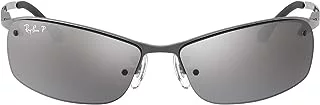 Half Rim Sunglasses in Gunmetal Polarised Grey Silver Mirror - RB3183 004 82 63 RB3183 004 82 63 Ray-Ban