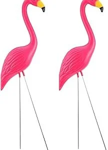 Hemoton 2 Piezas Flamingo Jardín