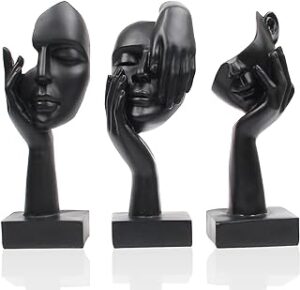 Estatuas abstractas de 3 piezas para decoración del hogar Abstract statues 3-piece set for home decor