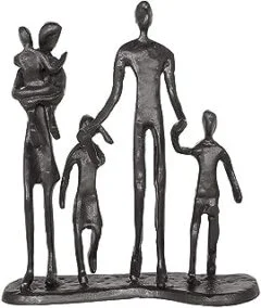 Aoneky Estatua Familiar de Metal