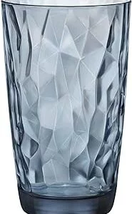 DIAMOND - Vaso Vidrio Azul