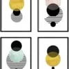 Pósters Modernos Eclipse  4 Piezas