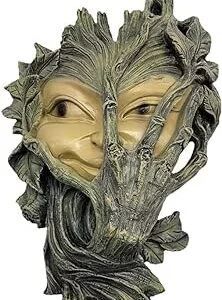 Qcwwy Cara de árbol Escultura