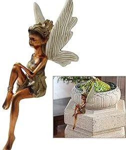 Molyorch Estatua de Hada Sentada