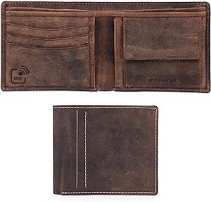 Brown man wallet moonster 10x12cm