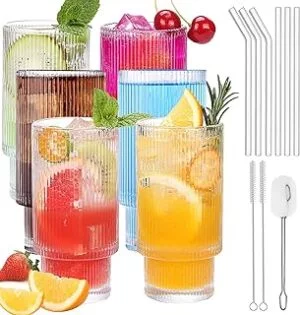 Juego de 6vasos Acanalados con
