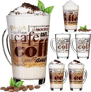 Vasos de café con diseño