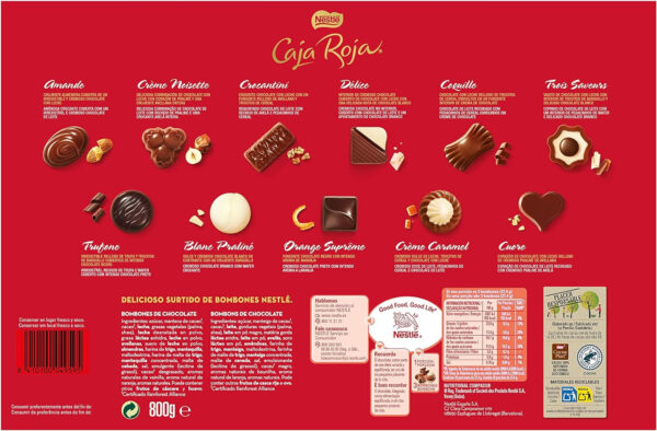 Nestlé Caja Roja Bombones de Chocolate, 800g - Imagen 3