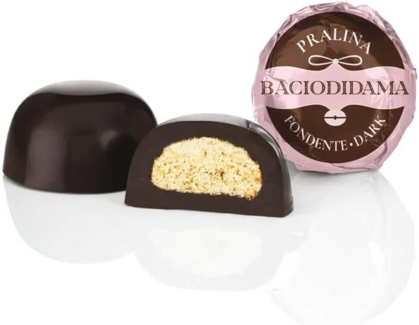 Venchi - Italian Desserts Collection - Dark BacioDiDama en Paquete de 1 kg - Bombón con Galleta Crujiente de Avellanas del Piamonte IGP, 1 kg - Sin Gluten
