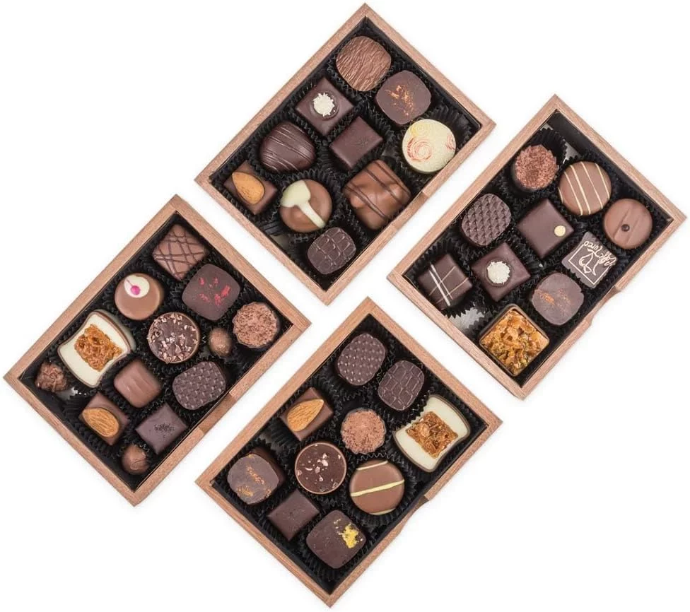 ChocoMassimo – Gracias – 40 deliciosos bombones en una caja de madera con cajones | gracias presente | Idea de regalo | Mujer | Hombre | Adulto | Amigo | Padres | Colega | Mujeres | Hombres - Imagen 2
