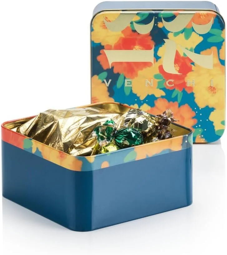Venchi - Colección Heritage - Lata de Regalo con Surtido de Bombones Perla, 400 g - Idea de Regalo - Sin Gluten