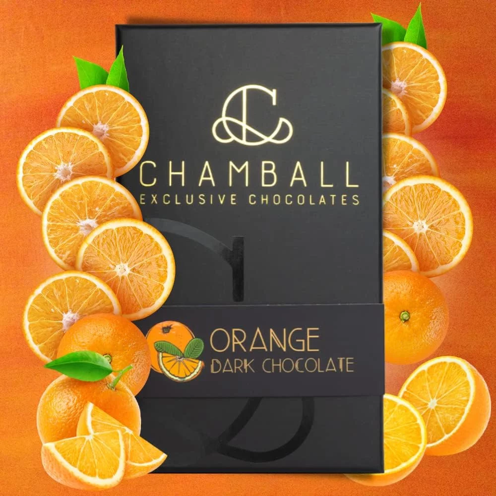 Chamball Orange Box. Artisan chocolate, this combination of dark chocolate with candied orange is a true delight for the most discerning palates. - Image 2