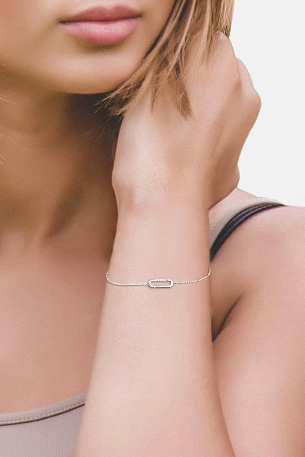 Sofia Milani - Pulsera para Mujeres en Plata de Ley 925 - con Circonita - Colgante de Oval (copia) - Image 3