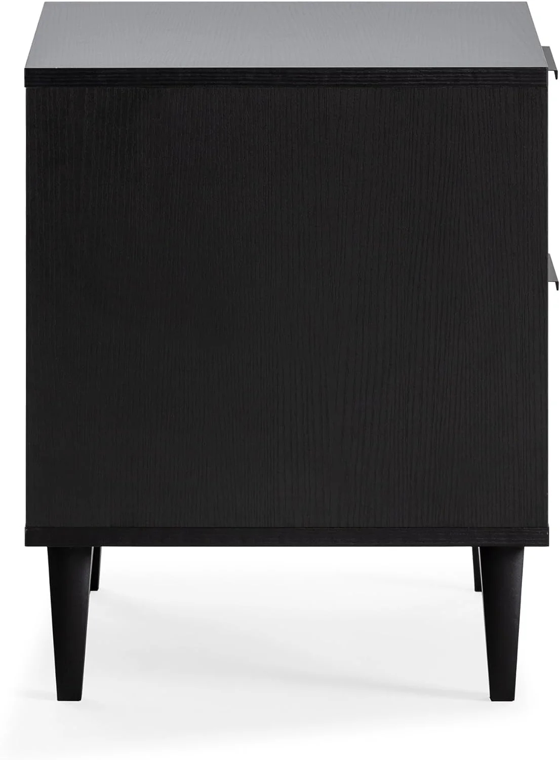 Mesita de Noche Kalma 2 cajones Color Negro/Madera, 45 cm (Ancho) 40 cm (Profundo) 48,5 cm (Altura) - Imagen 4