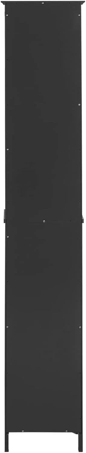 Mueble Columna de baño, Armario Baño Alto Estanterías de Baño-2 Puertas y 1 Cajón 32 x 30 x 170 cm ES (Gris) - Imagen 9