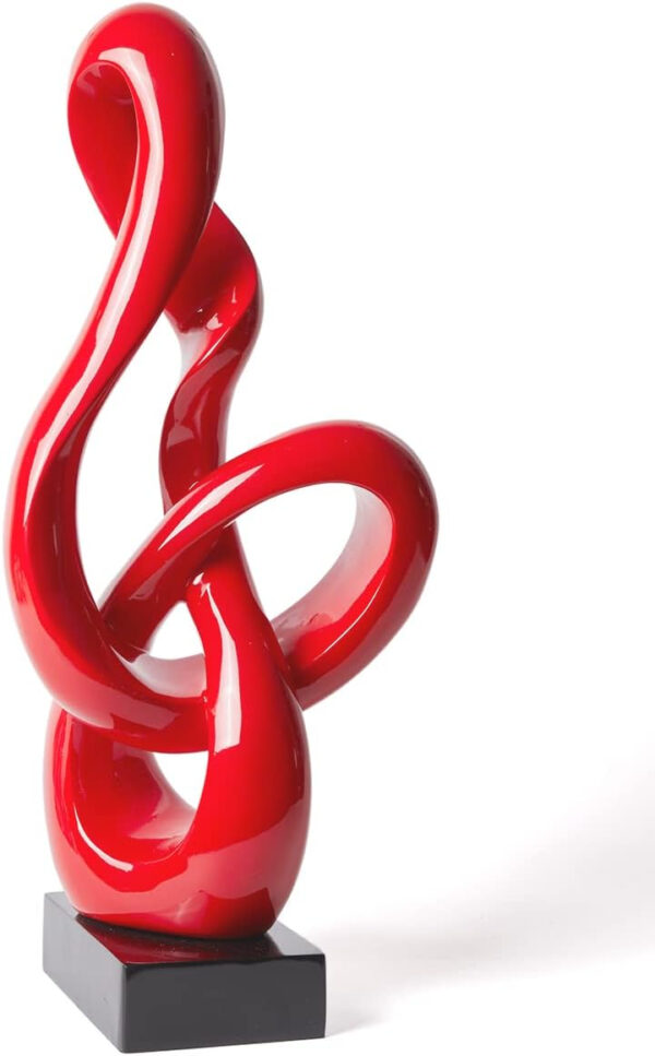 Decorativa Figure Musico Piano Regalo Treble Escultura Resina Musical Note Rojo 57cm