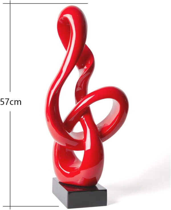 Decorativa Figure Musico Piano Regalo Treble Escultura Resina Musical Note Rojo 57cm - Imagen 6