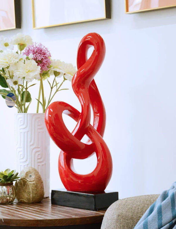 Decorativa Figure Musico Piano Regalo Treble Escultura Resina Musical Note Rojo 57cm - Imagen 8