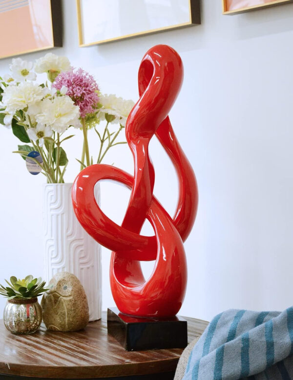 Decorativa Figure Musico Piano Regalo Treble Escultura Resina Musical Note Rojo 57cm - Imagen 9