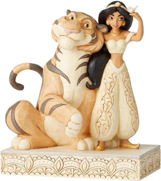 Disney Traditions, Figura de Jazmin y el tigre Raja de" Aladín", para coleccionar, Enesco