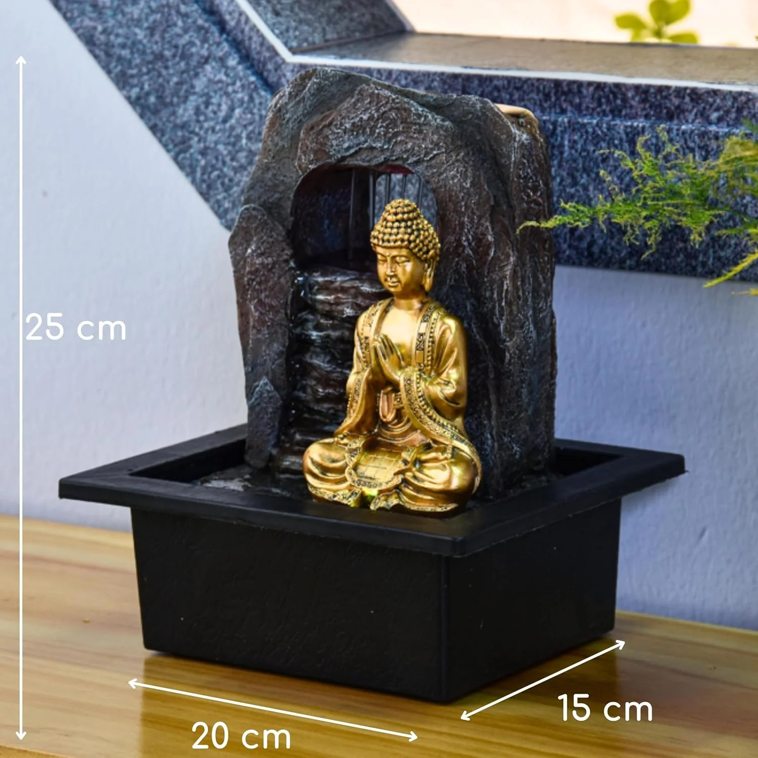 Fuente de Agua Zen Dao Buda con LED | Ambiente Relajante - Imagen 11