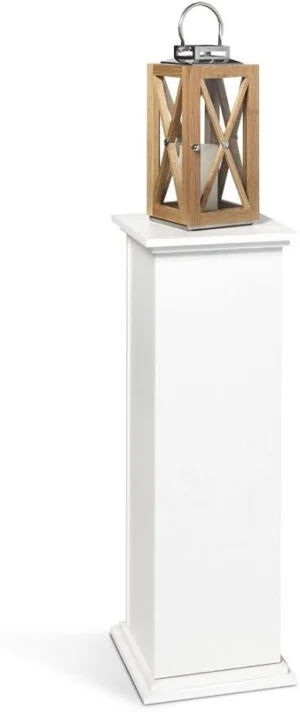 Columna Decorativa, Madera, Blanco, Dimensiones 30,0 x 30,0 x 89,0 cm