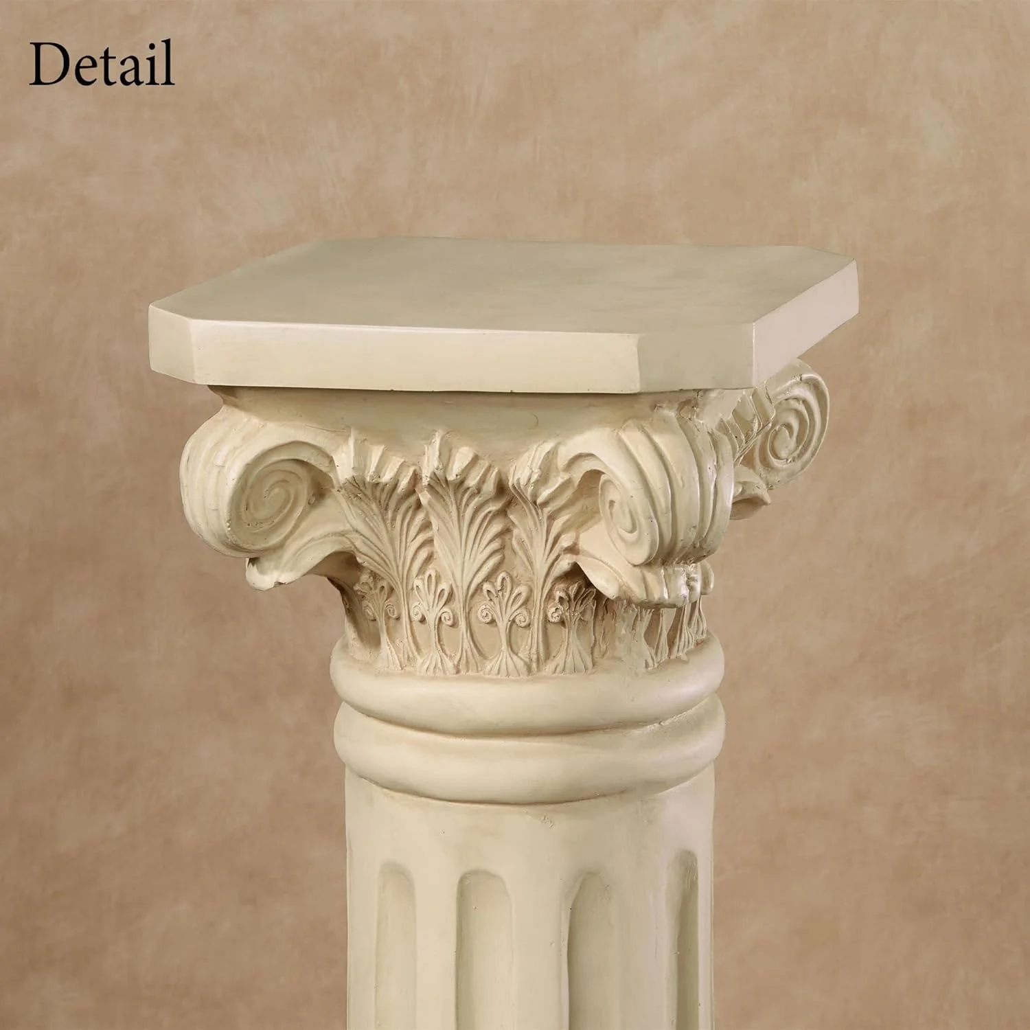 Touch of Class Pedestal de columna clásico - Marfil antiguo - Interior, exterior - Hecho de resina con fibra de vidrio - Pilares romanos para esculturas de mesa, estatuas, jarrón, jardín - Imagen 5