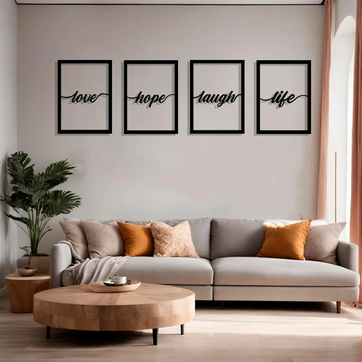 4 Panels Artwork, Home Decor, Modern Living Room Wall Art, Bedroom Picture, Wall Decoration (4 Panels, Love) - Image 4