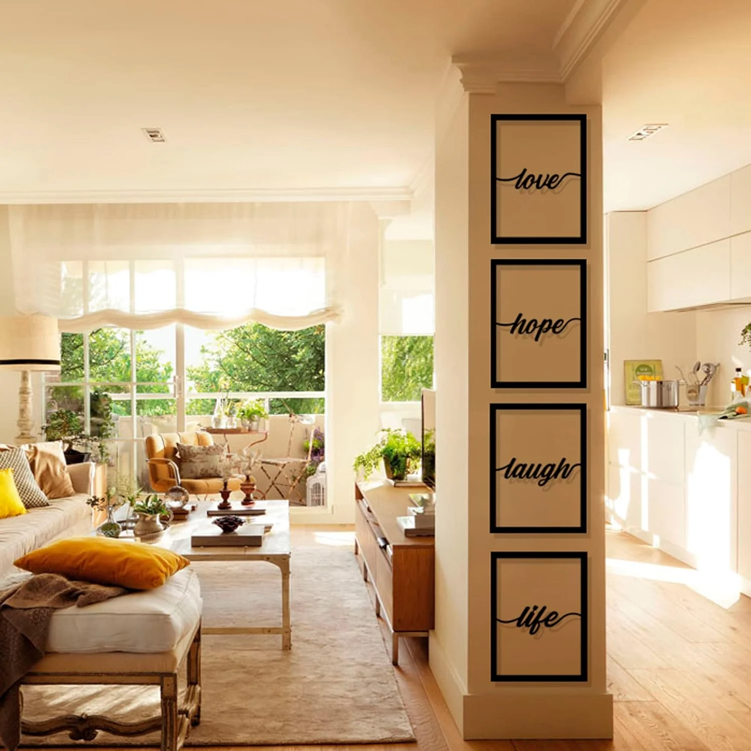 4 Panels Artwork, Home Decor, Modern Living Room Wall Art, Bedroom Picture, Wall Decoration (4 Panels, Love) - Image 5