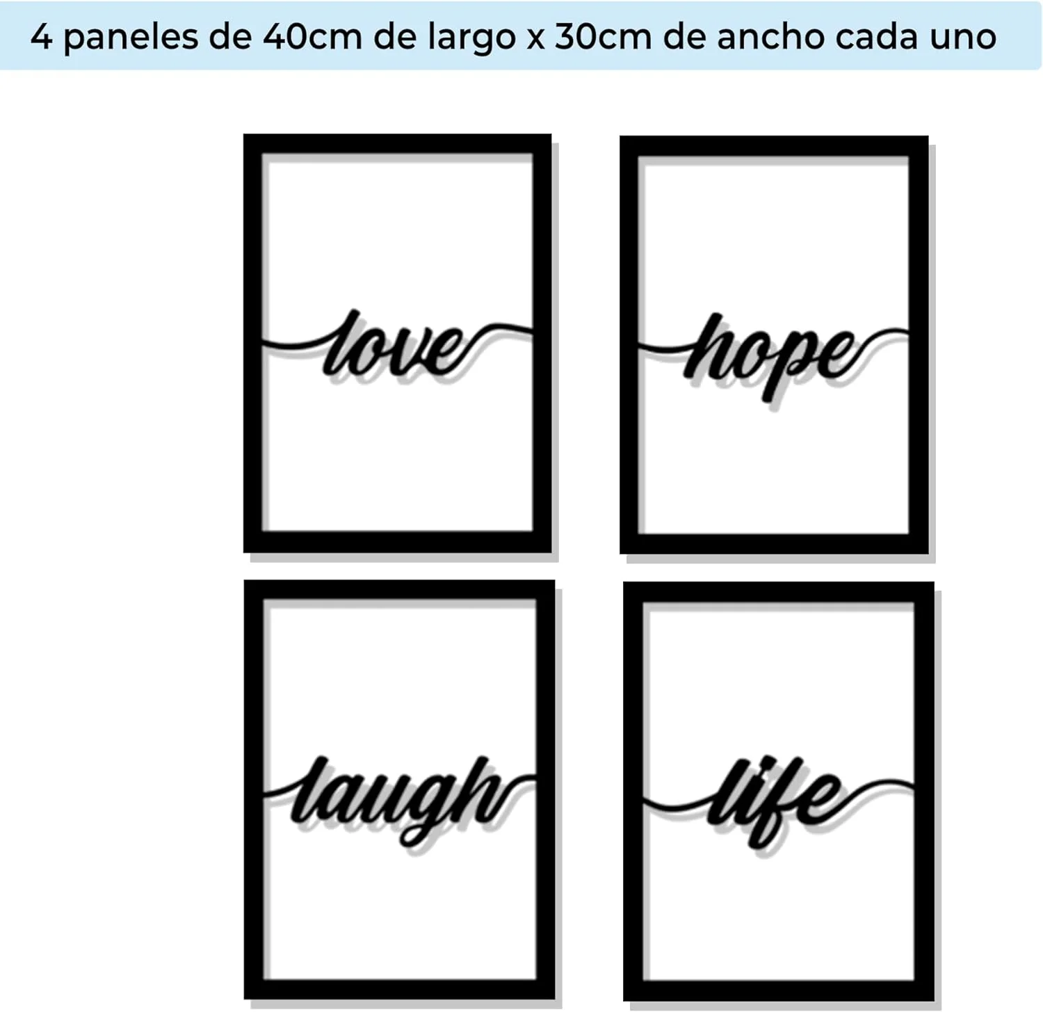 4 Panels Artwork, Home Decor, Modern Living Room Wall Art, Bedroom Picture, Wall Decoration (4 Panels, Love) - Image 9