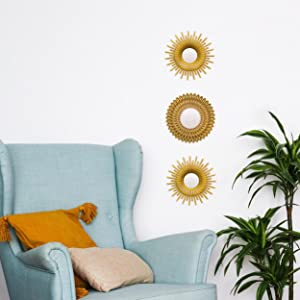 Espejos de pared dorados para un estilo chic