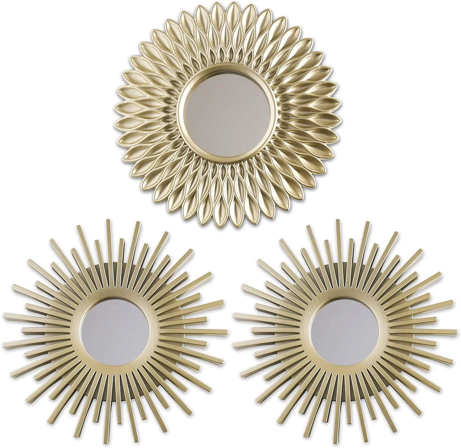 Espejos Pared Decorativos Pack 3 Espejos Decorativos Ideales para Decoracion Casa Habitación y Salón | Espejos Redondos Pared Regalos Originales para Mujer | Decoracion Pared
