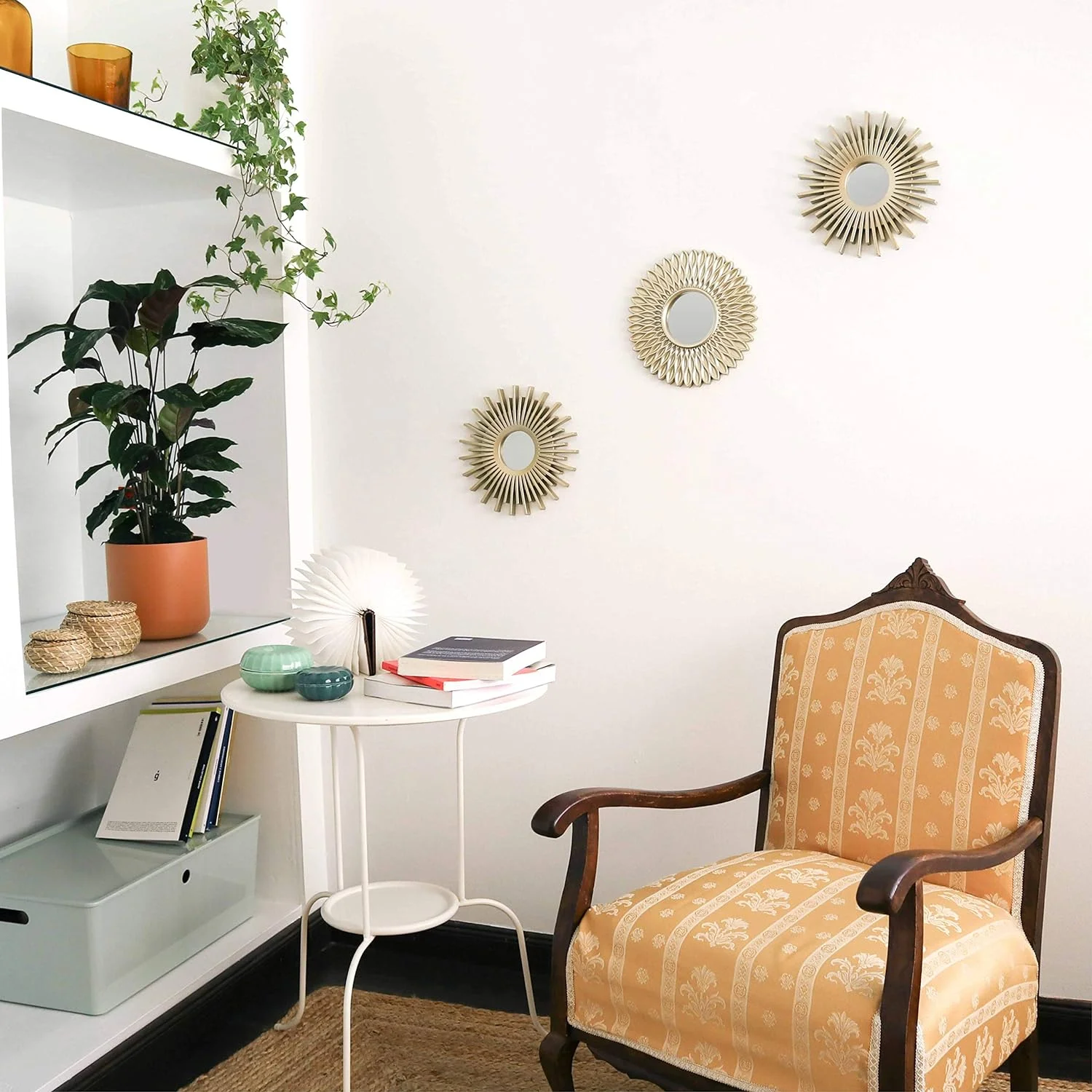 Espejos Pared Decorativos Pack 3 Espejos Decorativos Ideales para Decoracion Casa Habitación y Salón | Espejos Redondos Pared Regalos Originales para Mujer | Decoracion Pared - Imagen 6