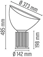 Flos - Lámpara de mesa, vidrio aluminio, Negro, 373 x 142 x 485 mm - Imagen 2