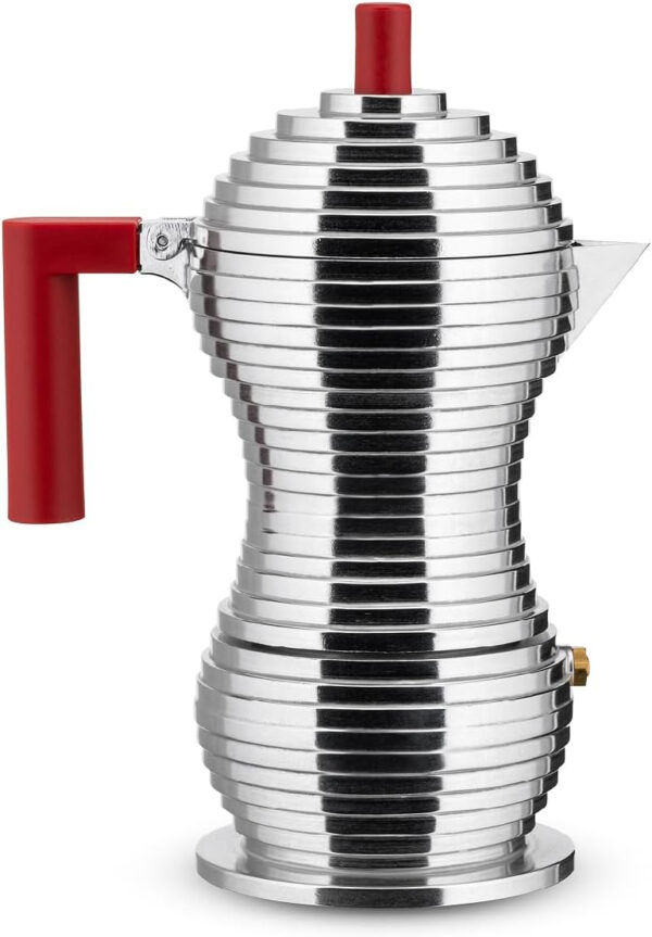 Alessi Cafetera de espresso Pulcina, rojo, 150 ml