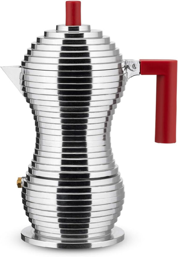 Alessi Cafetera de espresso Pulcina, rojo, 150 ml - Imagen 3