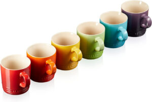 Le Creuset Set de 6 tazas s Arcoíris de cerámica de gres, 0, 35L, 79114358359030