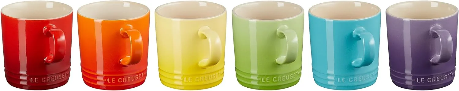 Le Creuset Set de 6 tazas s Arcoíris de cerámica de gres, 0, 35L, 79114358359030 - Imagen 2