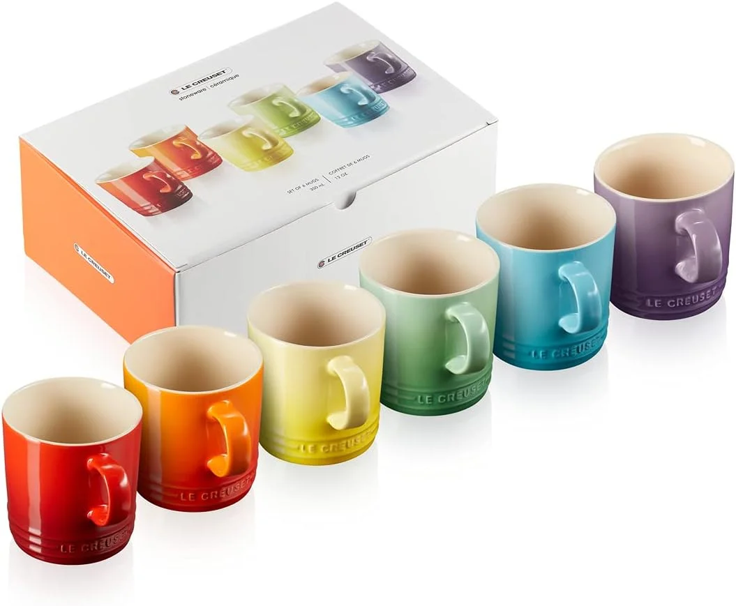 Le Creuset Set de 6 tazas s Arcoíris de cerámica de gres, 0, 35L, 79114358359030 - Imagen 3