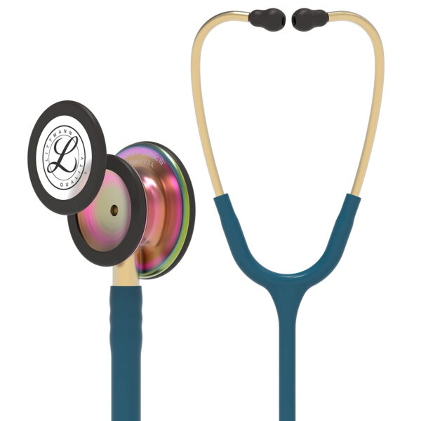 3M Littmann Classic III Fonendoscopio Para Monitorización, Acabado En Arcoíris, Tubo Color Azul, 69 cm