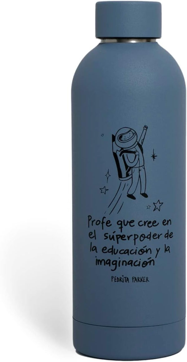 Pedrita Parker Botella termo para Profesores con Superpoderes diseñada