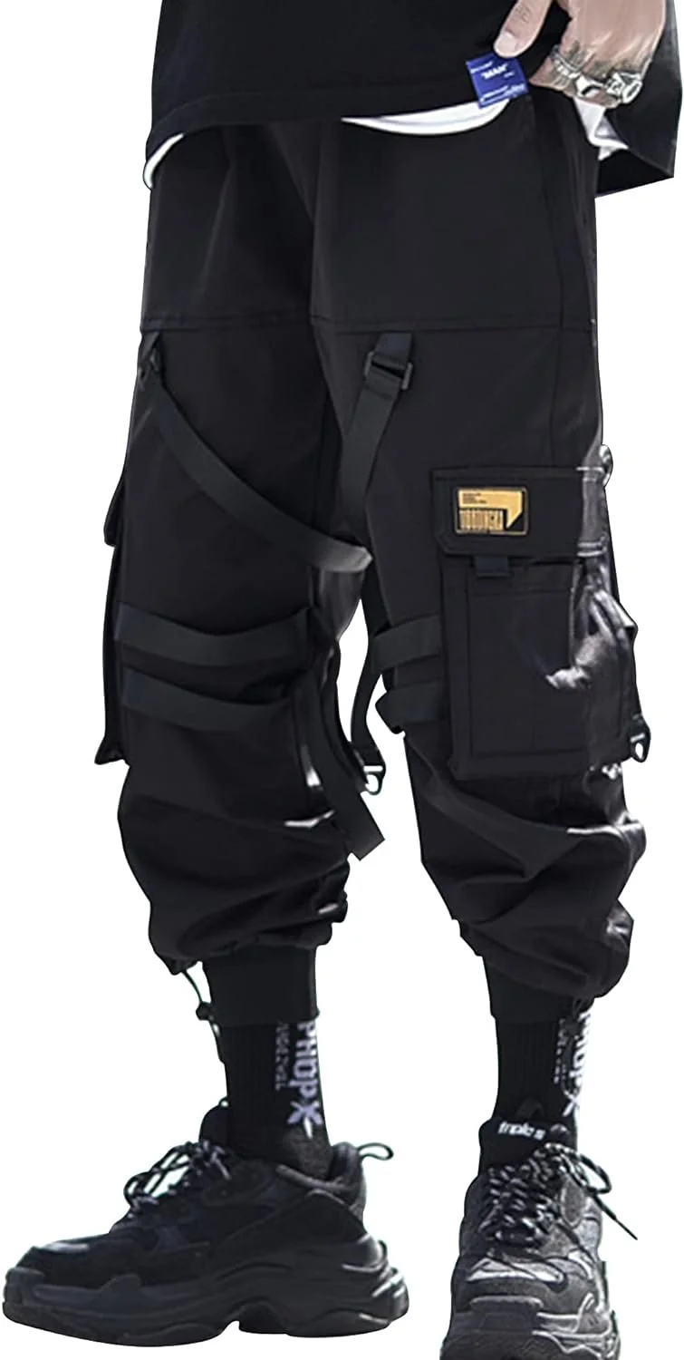 XYXIONGMAO Pantalones tácticos tipo cargo para correr, estilo hip hop, harén, ropa de calle, para hombre, pantalones casuales sueltos