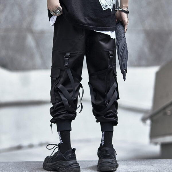 XYXIONGMAO Pantalones tácticos tipo cargo para correr, estilo hip hop, harén, ropa de calle, para hombre, pantalones casuales sueltos - Imagen 2