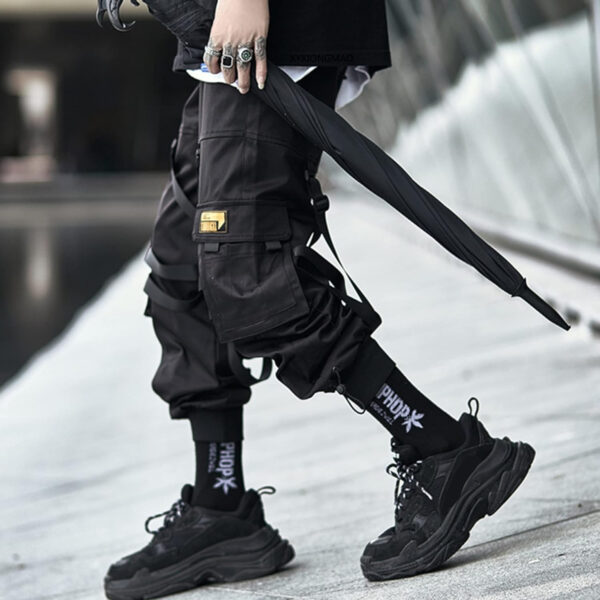 XYXIONGMAO Pantalones tácticos tipo cargo para correr, estilo hip hop, harén, ropa de calle, para hombre, pantalones casuales sueltos - Imagen 3