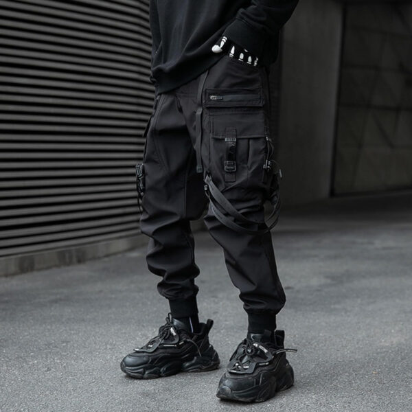 XYXIONGMAO Pantalones Techwear para hombre, estilo japonés, estilo gótico, negro, estilo cargo, pantalones deportivos para hombre, pantalones de moda Tripp Cyberpunk - Imagen 5