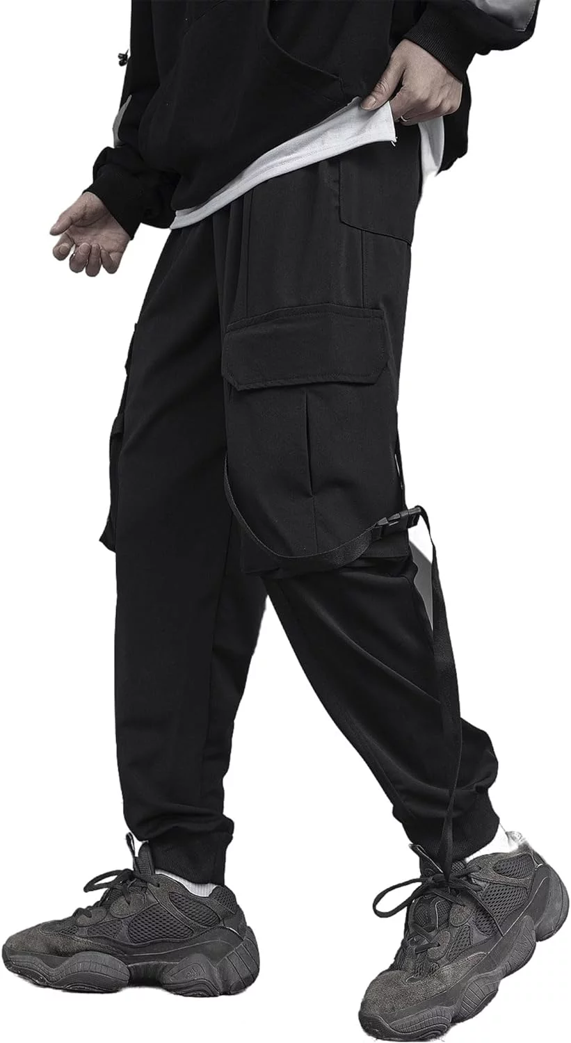 XYXIONGMAO Streetwear Techwear - pantalones de hip hop para hombre deportivos informales sueltos con múltiples bolsillos hip-hop