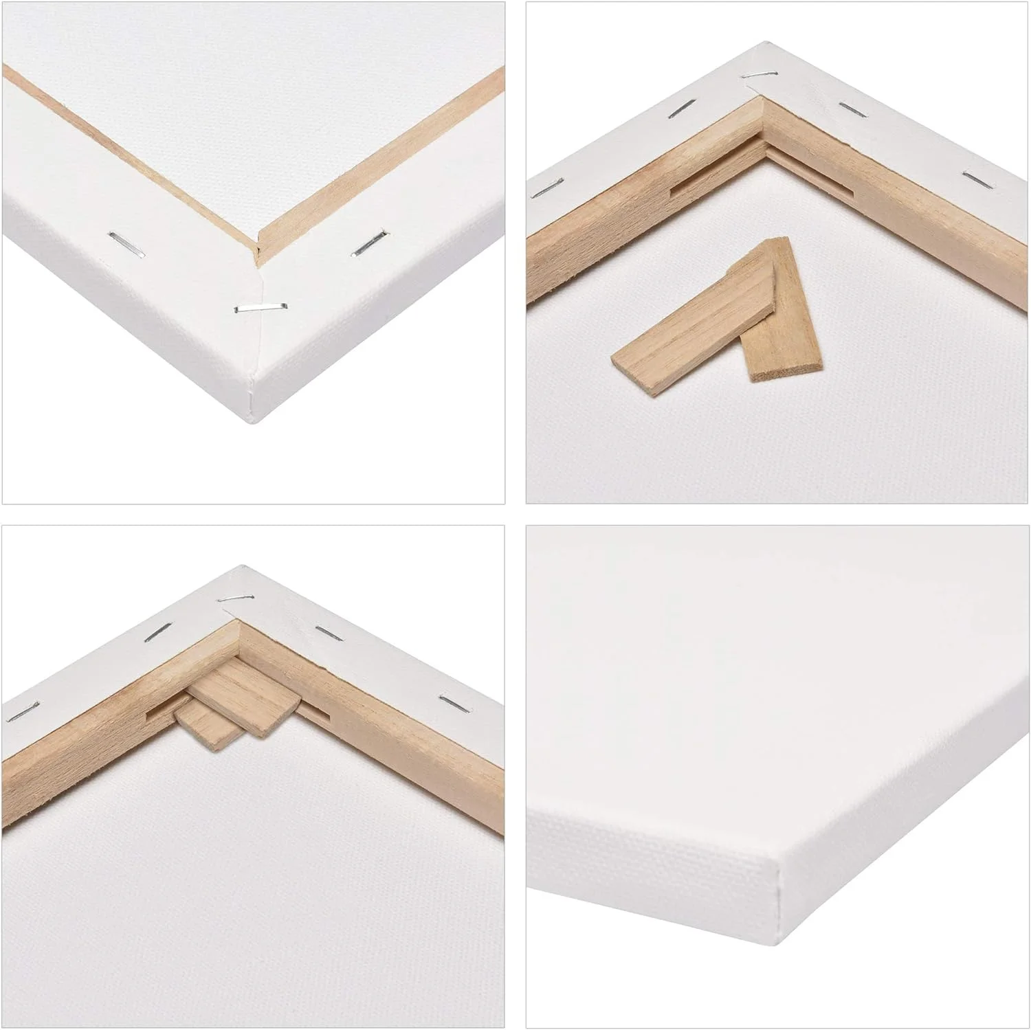 Set de 2 lienzos blancos preestirados Akademie con bastidores de madera FSC® - 70x120 cm - Lienzos para pintar pretratados con bastidores estables - 100% algodón 280g/m² - Imagen 4