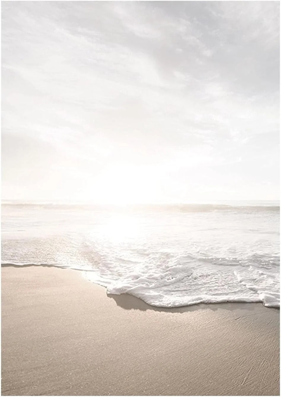 SWECOMZE Juego de 3 pósteres para salón, fotos decorativas para dormitorio, puesta de sol, playa, elegantes murales, sin marco (50 x 70 cm) - Imagen 5